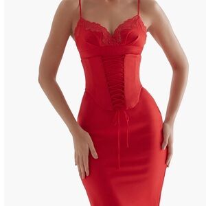 Salma Corset Satin Slipdress House Of CB